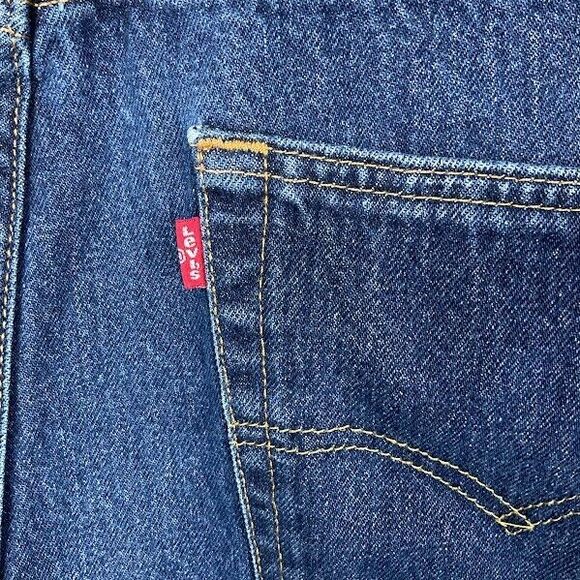 Levis 550 Jeans Relaxed Fit Tapered Leg Blue Heavy Denim Cotton Sz 40 X 32 Mens - Picture 5 of 10